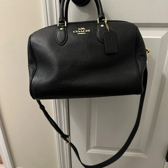 Coach Black Pebbled Leather Satchel - Picture 2 of 2
